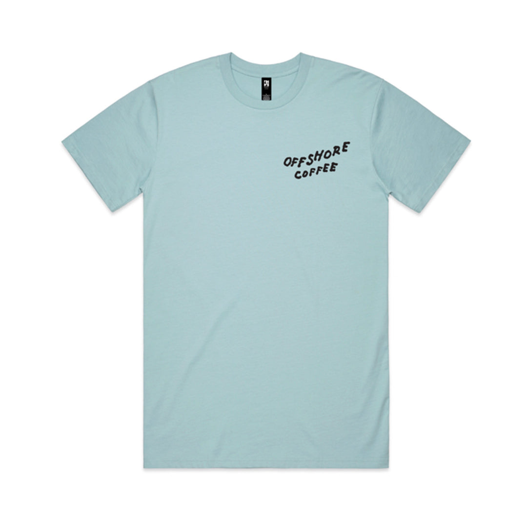 Offshore Coffee Co - Ocean Rat Tee - Pale Blue