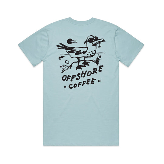 Offshore Coffee Co - Ocean Rat Tee - Pale Blue