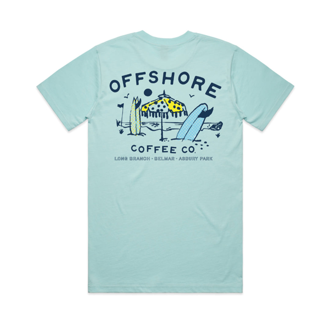 Offshore Coffee Co - Out Of Office Tee - Blue Lagoon